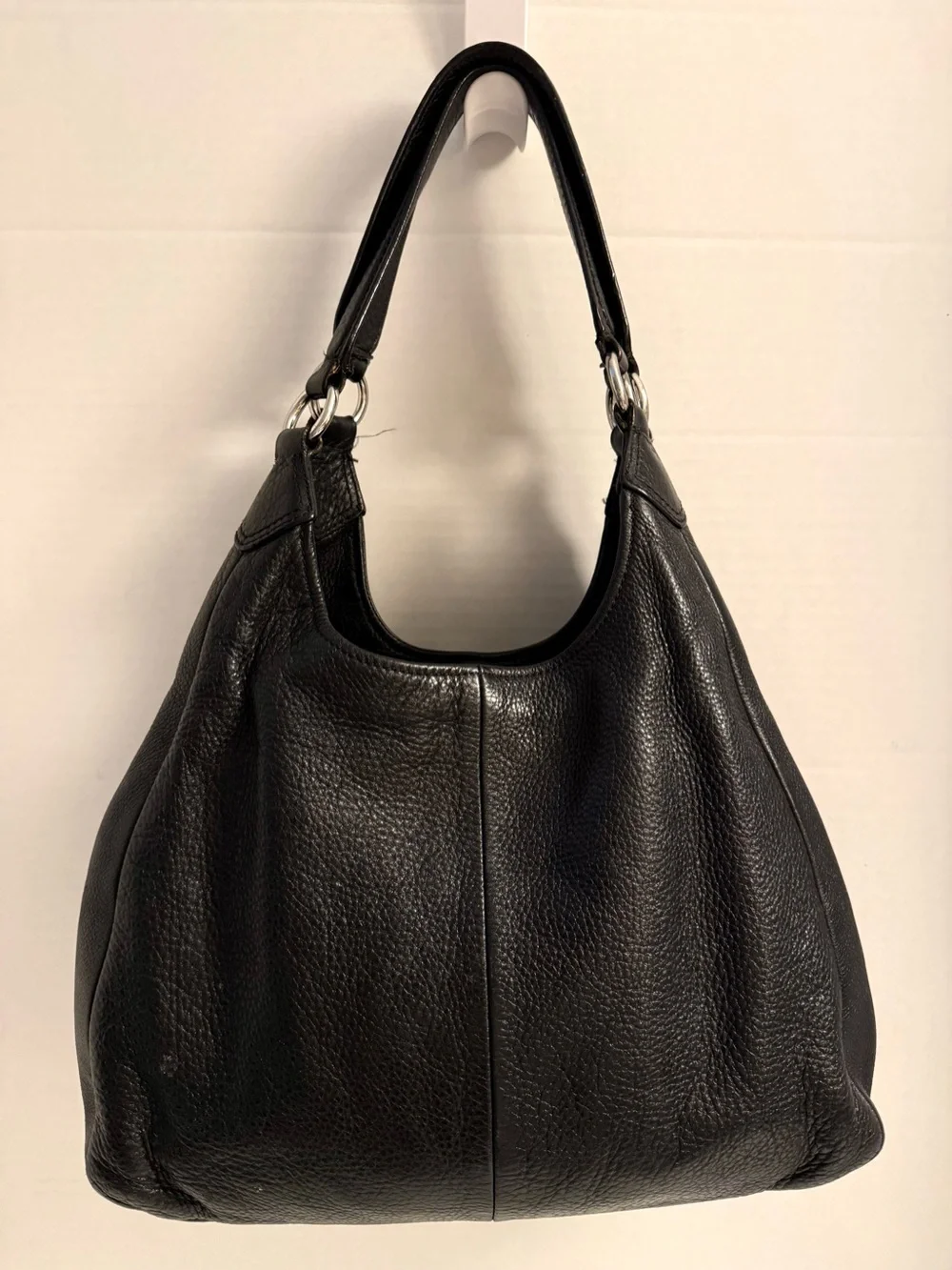 Coach Madison Maggie Leather Shoulder Bag Black Style 21225M